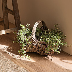 Willow straw woven portable fruit basket, rattan woven bamboo basket, flower arrangement, flower basket, decorative flower vessel and flower pot