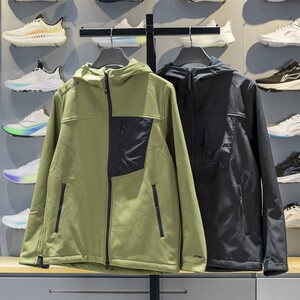
Li Ning Outdoor CF men's 2025 winter plus velvet warm and water-repellent loose soft shell jacket AFDVB37