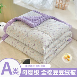 Pure cotton baby velvet warm bean quilt air-conditioned soy fiber quilt pure cotton spring and autumn quilt winter new model machine washable