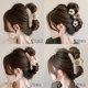 High-end large hair clip for women 2025 new plush shark clip back of the head hair clip disc hair clip headwear