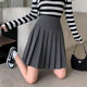 Gray pleated skirt female summer high -size high -level high -end skirt 2022 new A -line skirt mid -length puff skirt