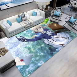 Home bedroom anime crystal velvet diy carpet