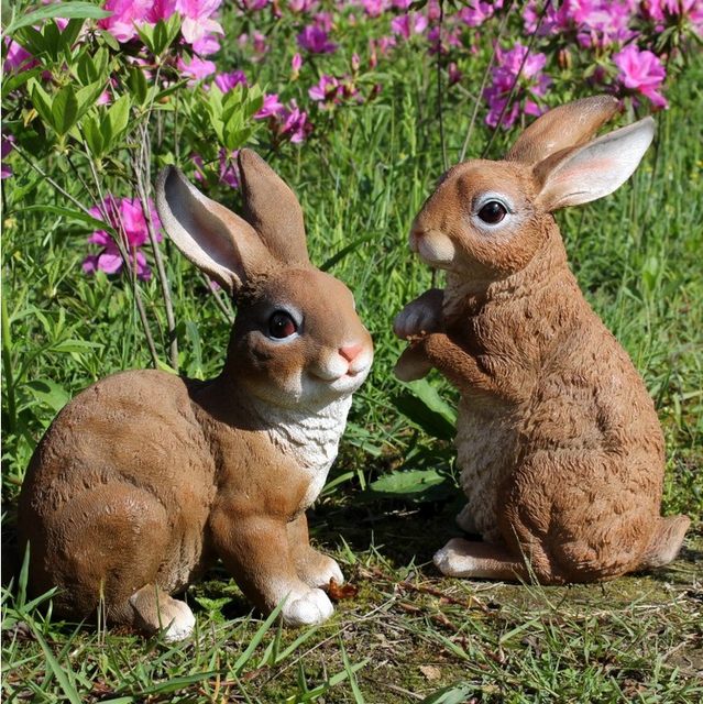 Villa gardening courtyard furnishings, home garden decorations, garden landscaping, creative simulation rabbits