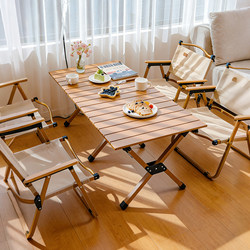 Folding Table Outdoor Camping Table and Chair Set Portable Egg Roll Table Camping Picnic Table Rectangular Stall Table