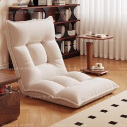 Lazy Sofa with Adjustable Cushion for Bay Window, Single-Person Leisure Tatami, Suitable for Lying down and Sleeping, Foldable Chair for Small Living Rooms