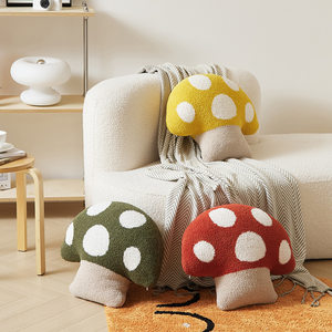 
Class A Ins new half-edged velvet special-shaped pillow with core colored mushroom pillow sofa pillow cushion decorates children's room