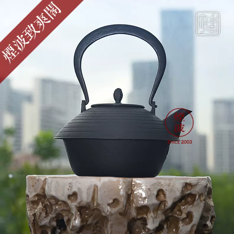 日本进口 南部铁器 釜定屋 东屋线 鉄瓶 铸铁 煮水铁壶-Taobao