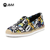 Clearance jm happy mary women,s shoes spring and summer small fresh lace graffiti pure cotton canvas fragrant wind fisherman shoes 62238w