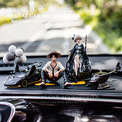 Creative High-End Internet-Famous Car Ornaments, Dashboard Decoration, Aromatherapy, Snowy, Empress, Luffy, Car Model Gifts for Men