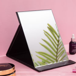 Portable Makeup Mirror, Foldable Desktop High-Definition Student Dormitory Princess Mirror, Female Large and Small Desktop Vanity Mirror