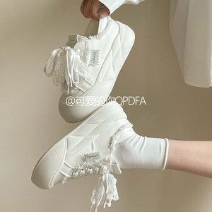 
Cute You Shoes for Women 2025 New Hot White Shoes Canvas Shoes versatile Student Bread Shoes Summer Thin Style