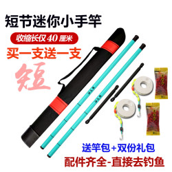 Ultra-Short Fishing Rod, Hand Rod, Mini Fishing Rod, Shrimp Fishing Rod, Ultra-Light, Ultra-Thin, Short-Section Stream Rod, Pocket-Sized Children's Fishing Rod