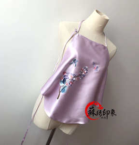 Hand-embroidered silk mulberry silk and silk and Su embroidered hand-embroidered bellyband women's close-fitting underwear special gifts
