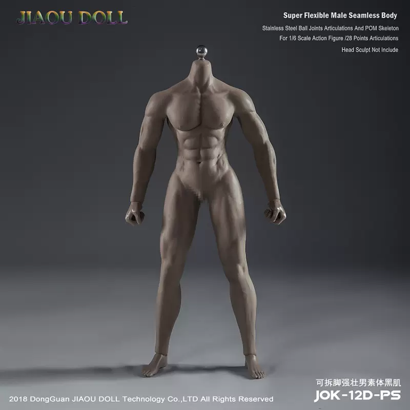 JIAOUDOLL岚新款男包胶强壮体型肌肉素体1/6 绘画人体现货-Taobao