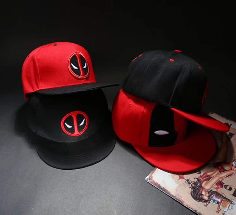 Deadpool Embroidery Snapback Hat 死侍刺绣嘻哈棒球帽平沿帽