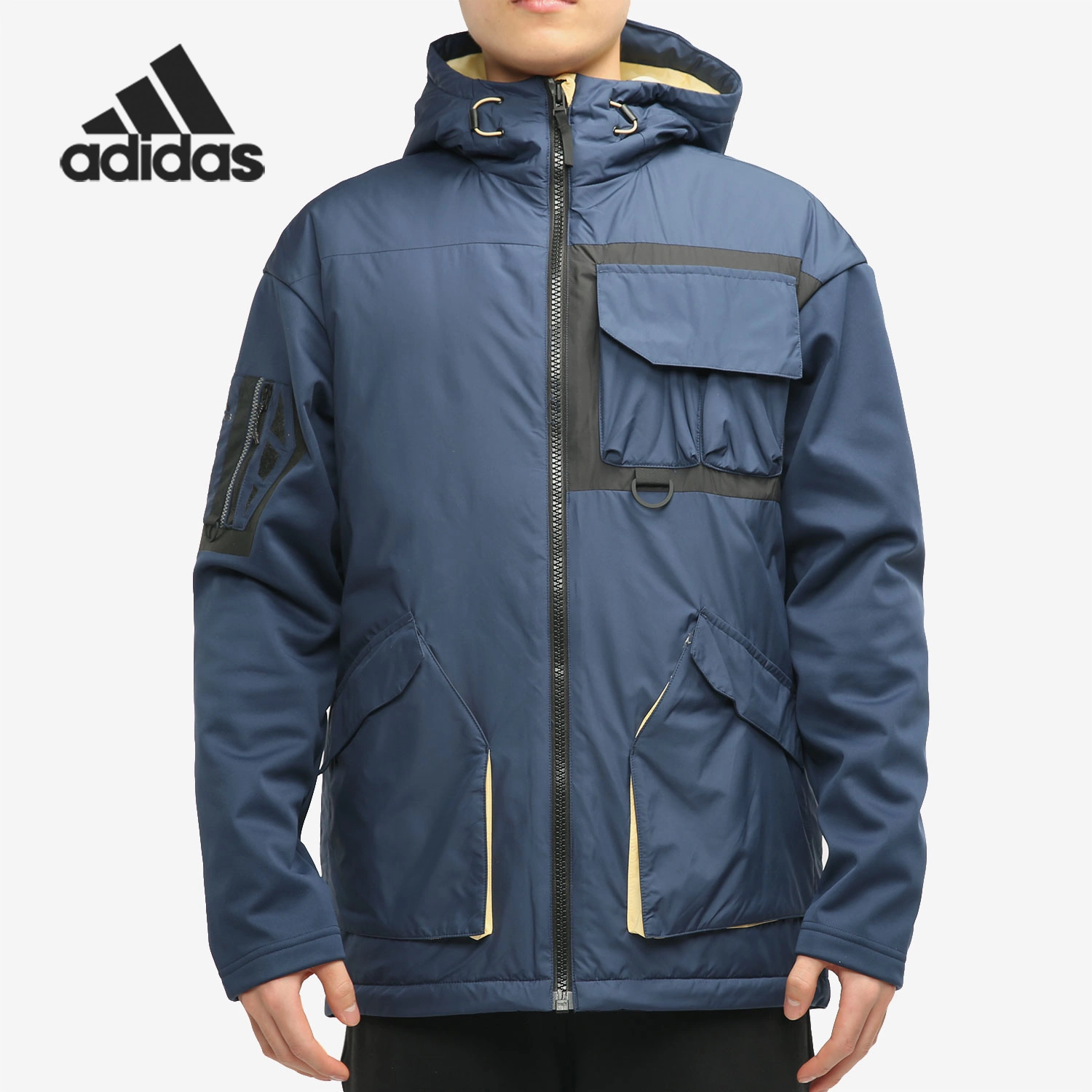 Adidas/阿迪达斯正品秋季新款男子户外休闲运动连帽夹克GV3517-Taobao