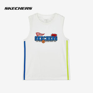 
Skechers/Skechers genuine casual boy knitted vest sweat-absorbing and comfortable sports top L221B135