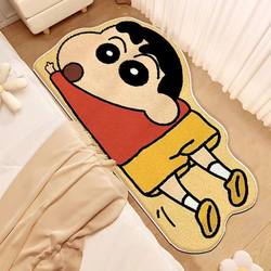Crayon Shin-chan bedroom bedside carpet cute non-slip children's room decorative carpet living room sofa imitation cashmere carpet