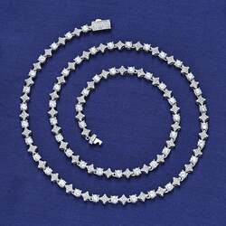 6mm Star-Studded Diamond Necklace for Men and Women, European and American Hip-Hop Street Rap Tennis Chain, Fashionable and Trendy Accessories