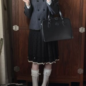 
Summer and wind chimes JK college style short hooded 50 wool woolen coat women's double breasted short coat