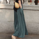 
High-end 2025 spring and summer new high-waisted gray pleated skirt pocket skirt large size A-line slim and versatile women