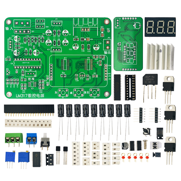 Voedingsmodule, instelbaar LM317, 1.2-37V, 1.5A
