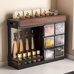 《Super Discount》Kitchen Seasoning Storage Rack, Spice Rack, Seasoning Organizer, Kitchen Storage Rack, Multifunctional