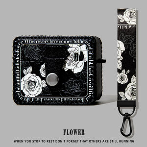 适用airpods4保护壳airpodspro3保护套pro2苹果蓝牙耳机套盒4四代一体式皮质玫瑰airpod硅胶ipod软壳pro3三代