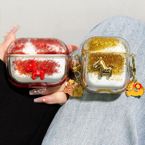 适用airpods4保护壳airpodspro3保护套pro2苹果蓝牙耳机套盒4四代透明aipods马年airpod硅胶ipod软壳pro3三代