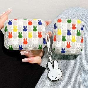 适用airpodspro3保护套airpods4保护壳pro2苹果蓝牙耳机套盒4四代aipods可爱小兔airpod透明ipod软壳pro3三代