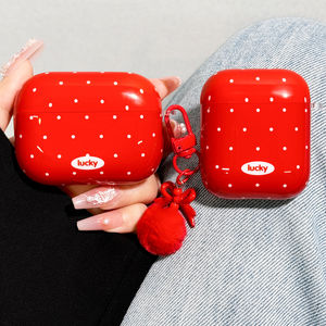 Suitable for airpodspro3 protective case airpods4 protective case pro2 apple blue headphone case 4 fourth generation high-end niche polka dot airpod silicone ipod soft shell pro3 second and third generation