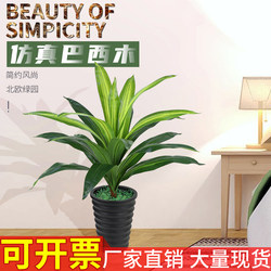 Simulated Brazilian Green Plant Potted Fake Plant Indoor and Outdoor Mall Front Desk Decorative Tree Plastic Artificial Fake Flowers and Grass