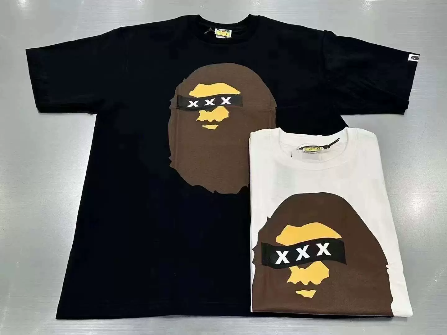 特价 BAPE god xxx 联名猿人头milo印花情侣短袖T恤日本制 Taobao Malaysia 