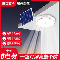 Solar Outdoor Ceiling Light, Garden Light, Corridor Lighting, Dual Led Light with Motion Sensor, Automatically Turns on after Dark