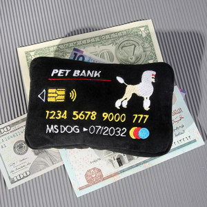 
Simulated bank card sounding toys pets Teddy VIP Pomeranian embroidery card BB device biting Doberman cat and dog