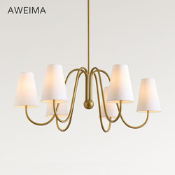 American-Style Minimalist Large/Small Living Room Chandelier Palmer Nordic Branch-Shaped Bedroom French Villa Retro Led Chandelier