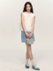 chummygirls original retro fresh girl simple embroidered high waist A-line washing denim skirt