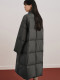 orange desire new Chinese style long down jacket 2024 winter new loose
