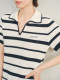 Orange Desire contrasting POLO collar knitted dress female 2024 summer new commute holiday skirt

