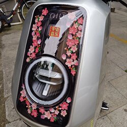 Suitable for Niu Electric Scooter Nxt Front Internal Wiring Safety and Joy Decorative Stickers Peach Blossom Decorative Stickers