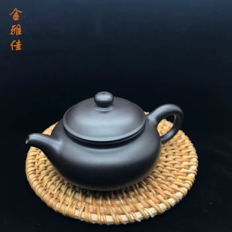 潮州の陶芸家【章燕明造】紫砂茶壺 小ぶり急須 手拉壺技法による朱