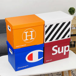 Internet-Famous Storage Box Cardboard Box ins Style Storage Box for Books, Clothes, Paper Snacks, Toys, Trunk Storage Box Sup