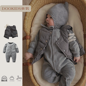 
Ins Korean version of infant and toddler cotton vest in autumn and winter plus velvet thickened versatile and fashionable vest for men and women in autumn and winter