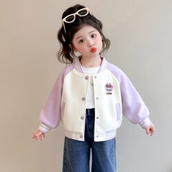 Girls' Spring Thickened Jacket 2026 New Early Spring and Autumn Style Baby Girl Autumn and Winter Baseball Jacket Children's Quilted Spring Clothing