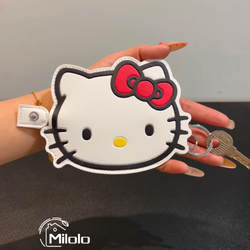 Creative Kitty Mini Pull-Out Key Protection Case, Large Capacity Universal Electric Vehicle and Car Key Holder Pendant