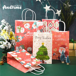 Christmas Gift Tote Paper Bag, Candy Snowflake Pastry Bag, Year-End Bonus Gift Bag, Birthday New Year's Goods Bag, Milk Date Fortune Bag