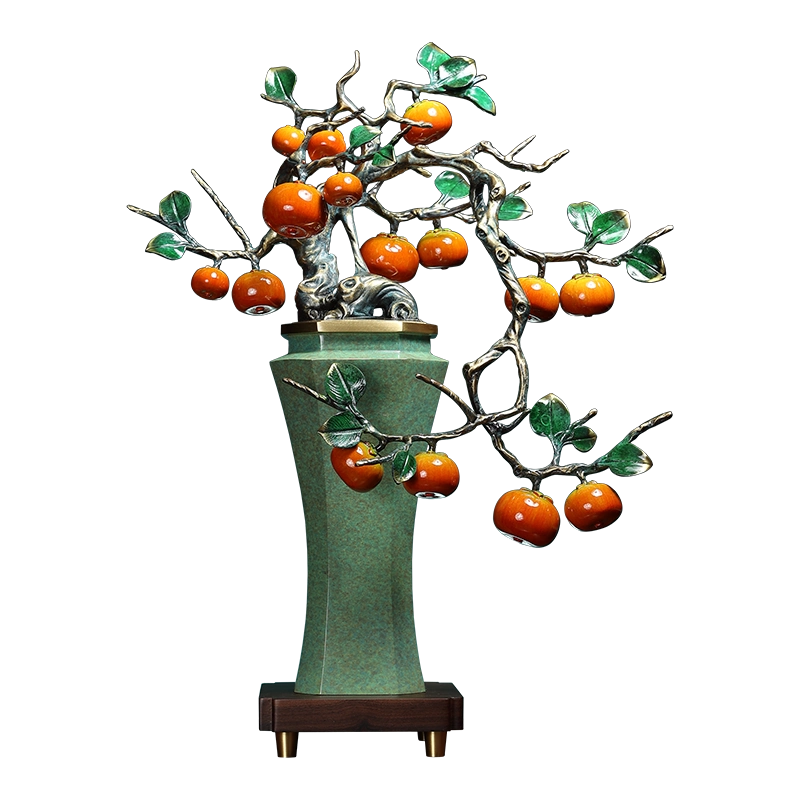 羅漢松 盆栽風 オブジェ 全銅製 玄関飾り 置物 茶室インテリア 開業