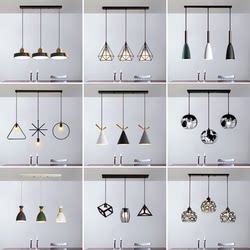 Nordic Style Restaurant Chandelier with Three Heads, Modern and Simple, Suitable for Home Use, Long Strip Dining Room Table Bar Counter Chandelier Lighting, Zhongshan Lighting Fixtures