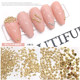 Solid semicircular colorless nail art jewelry electroplating color-retaining real gold rivet metal nest nail phototherapy nail patch