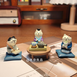 Home Decor Tea Pet Japanese-Style Cat Healing Decor Car Accessory Zakka Miscellaneous Goods Mini Desktop Micro Landscape